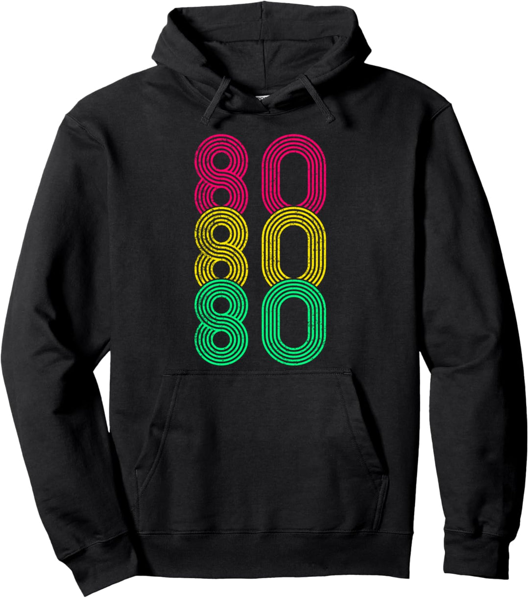 Buntes 80er Geschenk Kostümparty Retro Achtziger Pullover Hoodie