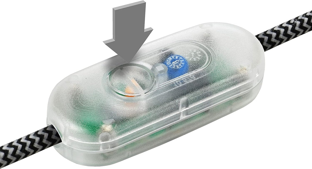 EHMANN 2900x0800 Elektronischer Schnurdimmer T29.08 transparent, Phasenanschnitt, 230V, 50Hz, Leistu