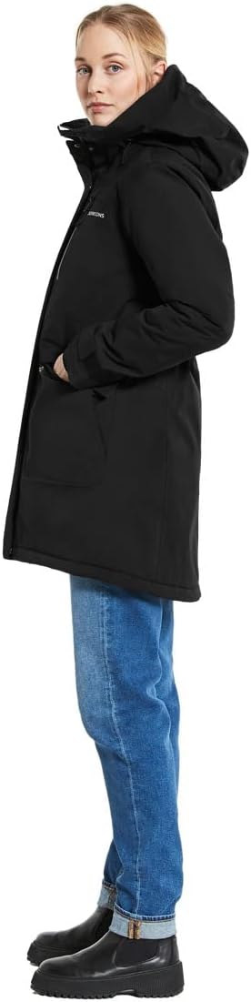 Didriksons Damen Winterjacke CIANA PARKA 2 36 Schwarz, 36 Schwarz