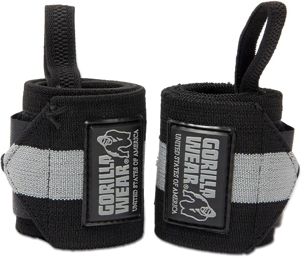 Gorilla Wear Wrist Wraps Ultra - schwarz/grau - Bodybuilding und Fitness Accessoire für Herren