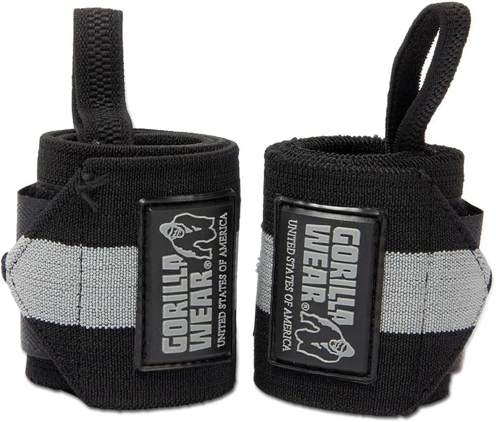 Gorilla Wear Wrist Wraps Ultra - schwarz/grau - Bodybuilding und Fitness Accessoire für Herren