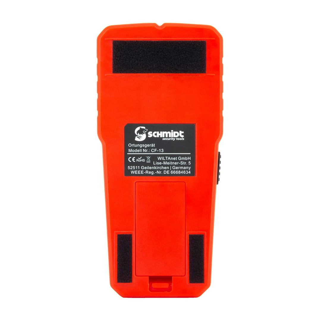 SCHMIDT security Tools Digitaler Ortungsgerät - LCD Display - Wandscanner - Tonfunktion - Leitungssu
