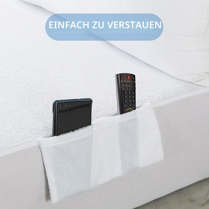 RICHAIR Wasserdichter Matratzenschoner 160x200cm weiss, matratze Topper Spannbettlaken Matratzenaufl
