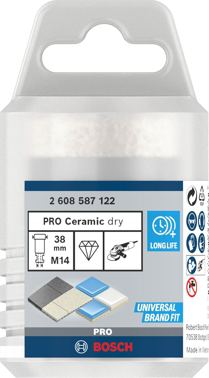 Bosch Professional 1x Diamanttrockenbohrer Dry Speed Best for Ceramic (für Trockenbohren von Hartker