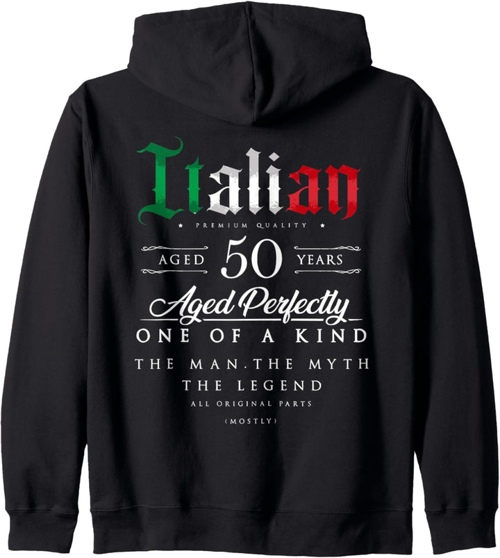 Geschenk zum 50. Geburtstag, italienisches Geschenk zum 50. Geburtstag Kapuzenjacke
