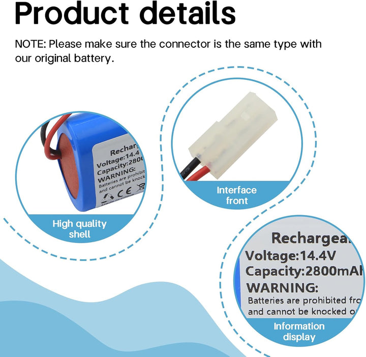 K KYUER 2800mAh Ersatz Akku für Rowenta X-Plorer Serie 75 X-Plorer Serie 75 S+ X-Plorer Serie 95 X-P