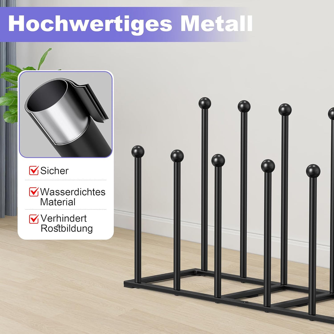 Stehend Metall Schuhregal für 6 Paar Schuhablage für Schlafsaal Schuh Gestell Rahmen Freistehende Sc