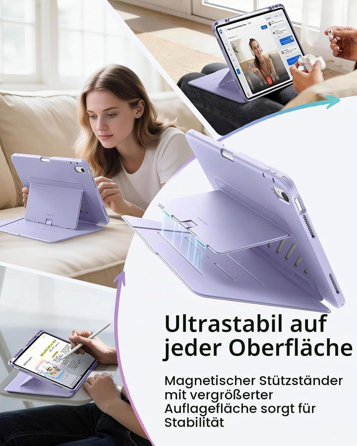 ESR Hülle für iPad Air 13 Zoll (2026/2025/2024) M4/M3/M2, Vertikale Stand, Mehrere Standwinkel, Ultr