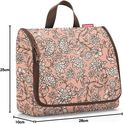 reisenthel toiletbag XL Dahlia Rose praktischer Kulturbeutel mit Haken, wasserabweisendes Material,