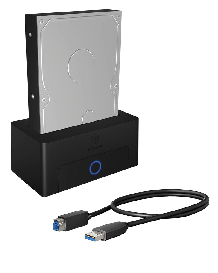 ICY BOX HDD / Festplatten Docking Station USB 3.0 für SATA 2,5 Zoll & 3,5 Zoll, Festplatten Lesegerä
