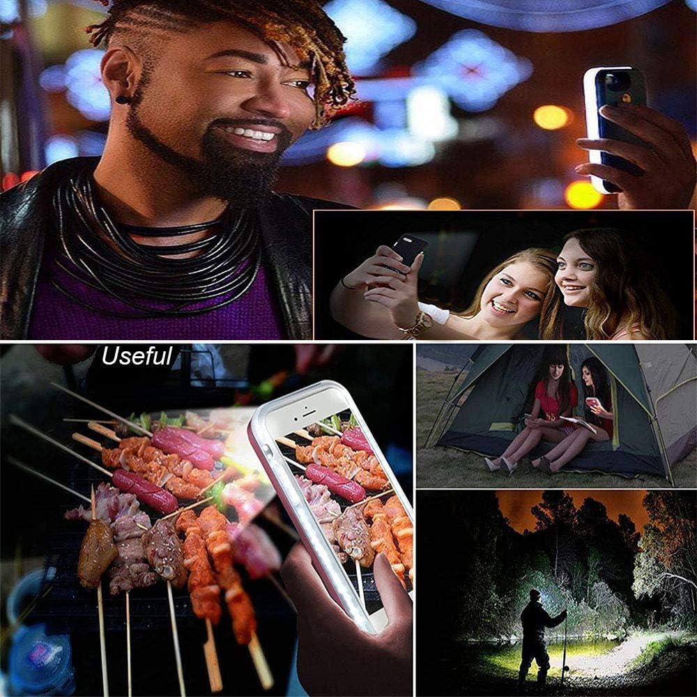 LED-Schutzhülle für iPhone 14 Pro Max, LED-beleuchtetes Selfie-Licht [wiederaufladbar], ideal für EI