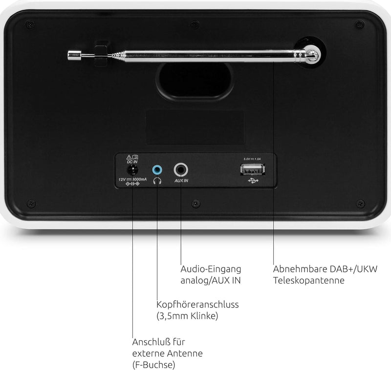 TechniSat DIGITRADIO 586 – DAB+ Hybridradio (Internetradio, UKW, Bluetooth, Spotify, Wireless Chargi