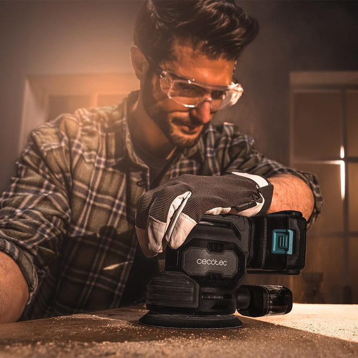 Cecotec Akku-Exzenterschleifer 21V und 2000mAh PerfectSurface 2120 Rotate. 13000 U/min, 12 Ersatztei