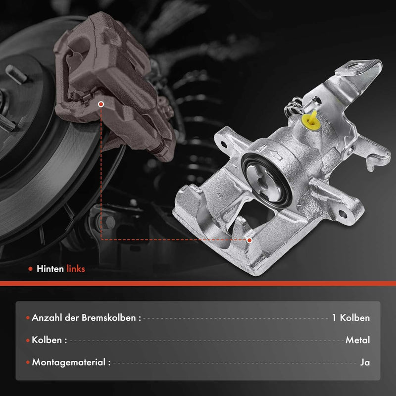 Frankberg Bremssattel Bremszange Hinten Links Kompatibel mit Interstar 1.9L-3.0L 2002-2010 Movano 1.