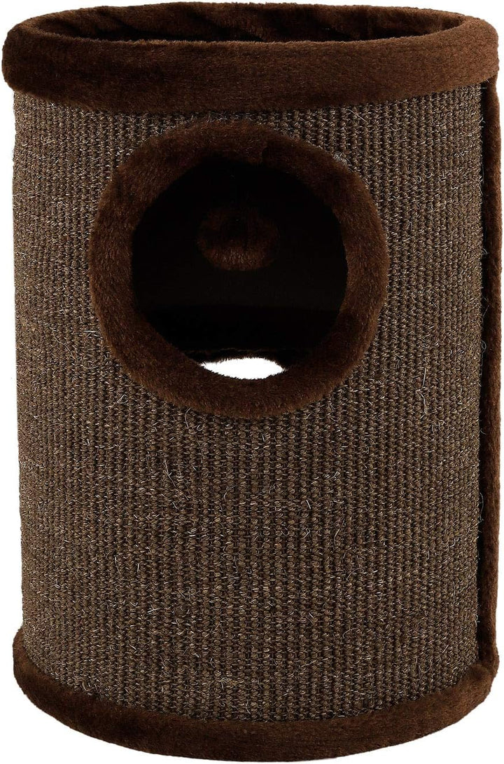 lionto Kratztonne aus Sisal mit Plateau und Spielball Kratzturm, Höhe 50 cm braun Braun 50 cm Höhe,