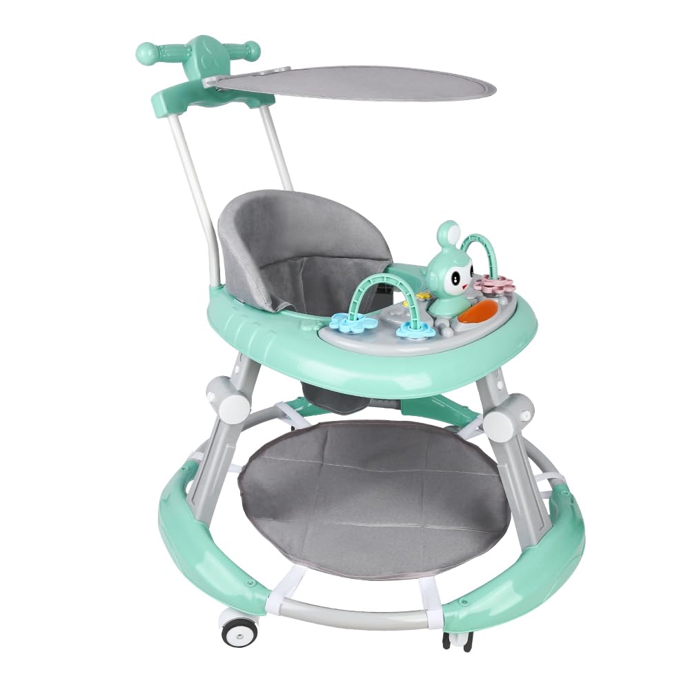 5-in-1 Lauflernhilfe für Babys, mit verstellbaren Höhen, Gehfrei Babywalker ab 6 Monate, bis zu 25 k