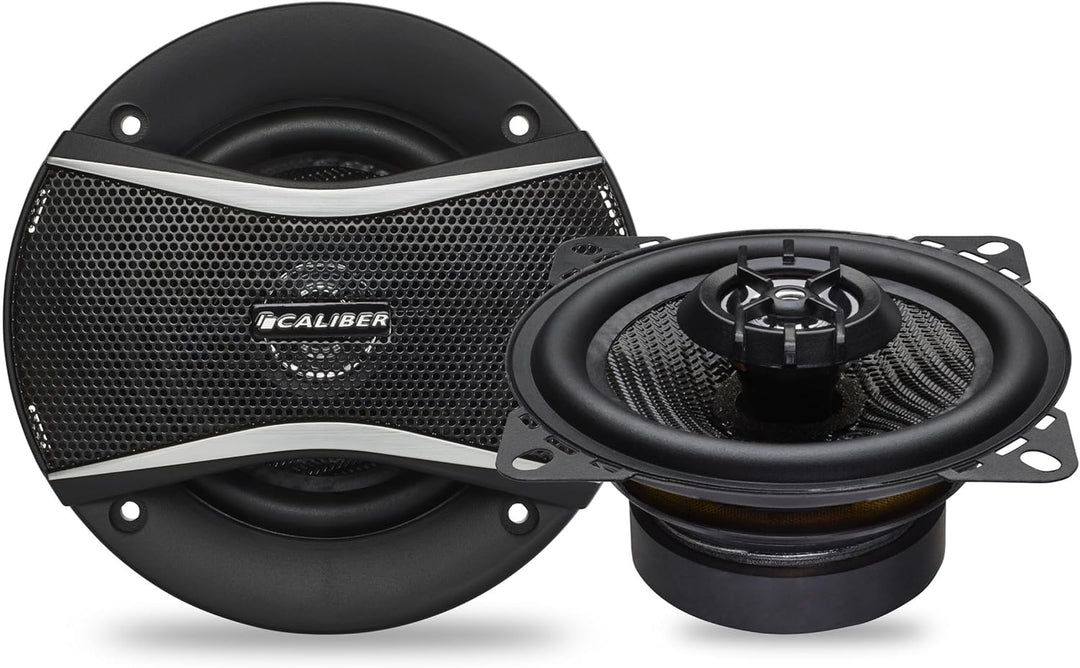 Caliber Auto Lautsprecher Set 80W - 2er Set Lautsprecher Auto - Koaxial Lautsprecher - Schwarz - 10