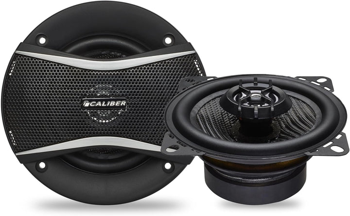Caliber Auto Lautsprecher Set 80W - 2er Set Lautsprecher Auto - Koaxial Lautsprecher - Schwarz - 10