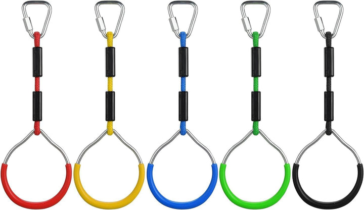 PELLOR Kinder Klettern Ringe, Multifunktions Turnringe, Multifunktions Trapeze Schaukel mit Kunststo
