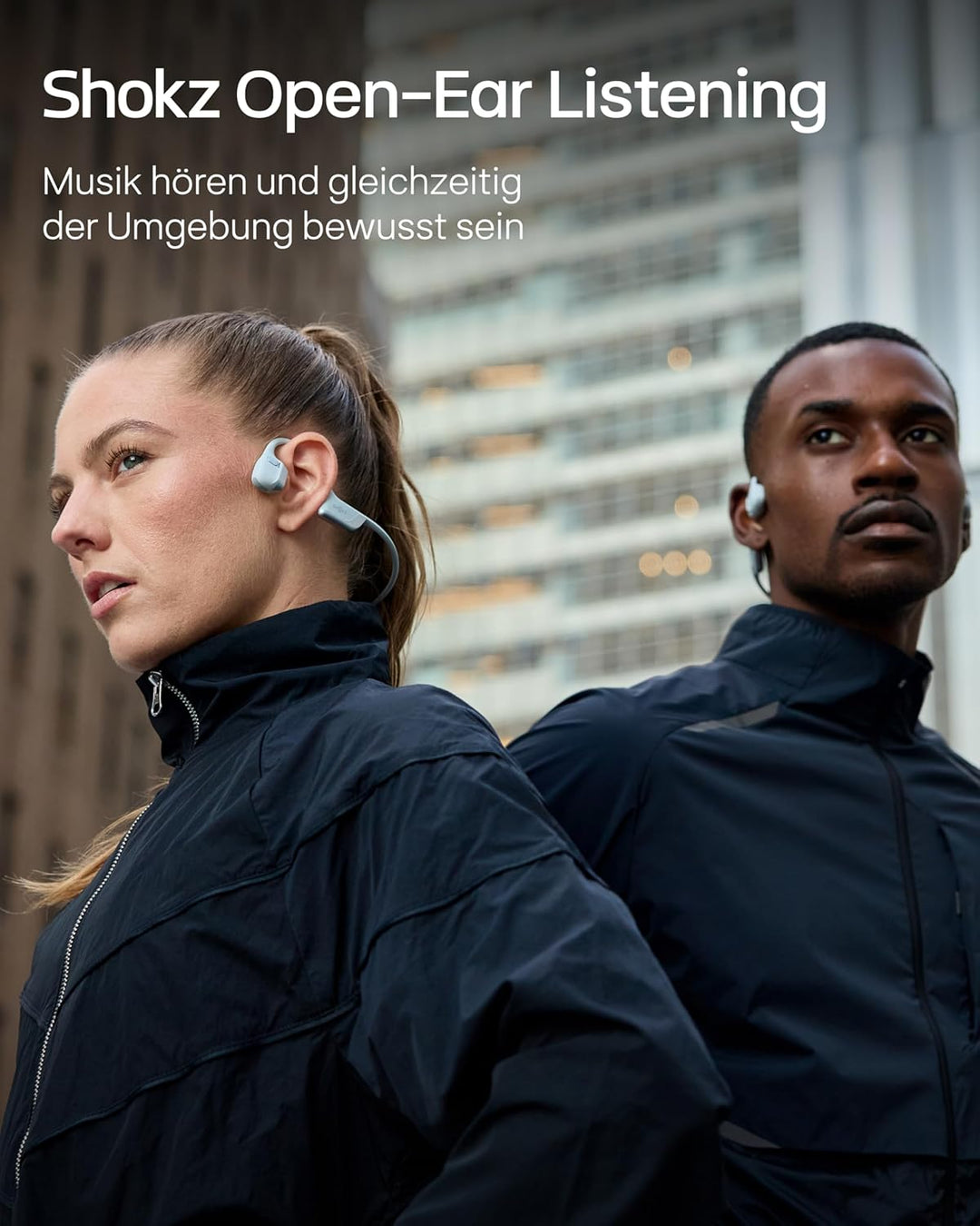 SHOKZ OpenRun Pro 2 Knochenschall Sportkopfhörer, Open-Ear-Ohrhörer mit Bluetooth 5.3, Mikrofon mit