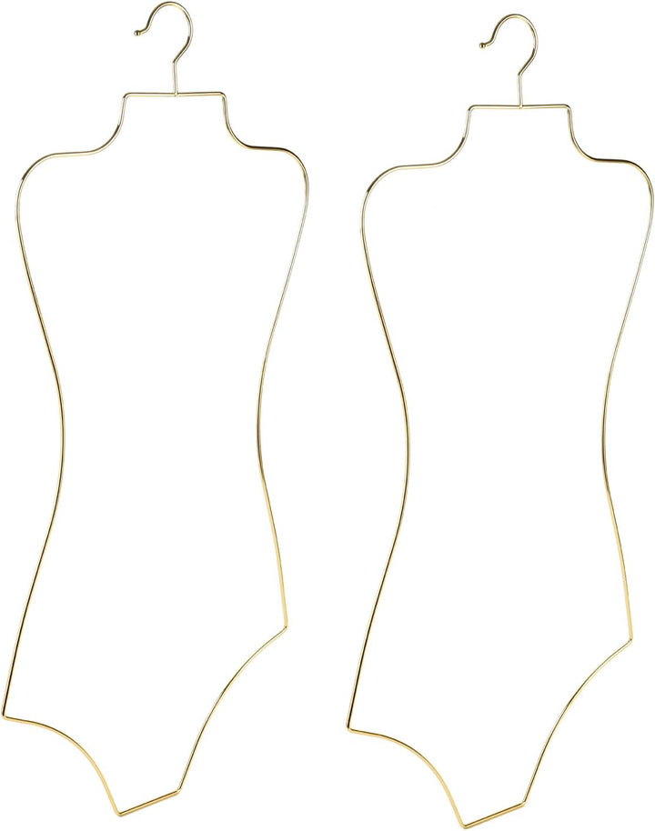 Bikini Badeanzug Aufhänger Draht Körperform Display Unterwäsche hänger 10 PCS (Golden), Golden