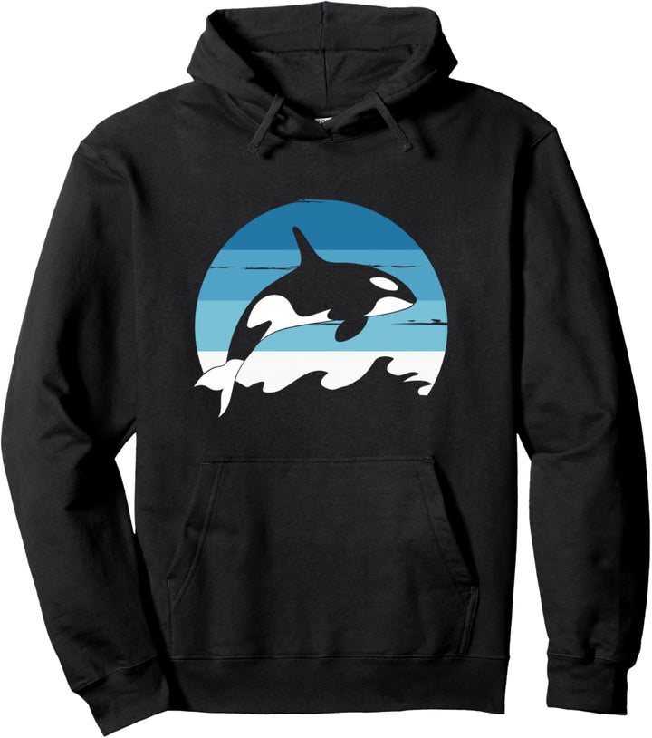 Retro Orca Pullover Hoodie