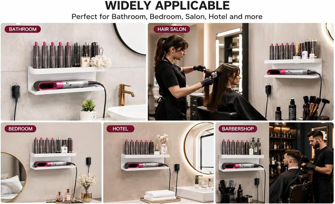 Föhn Wandhalterung für Dyson Airwrap Ohne Bohren, 2 in 1 Halterung für Dyson Airwrap Einfache Aufbew