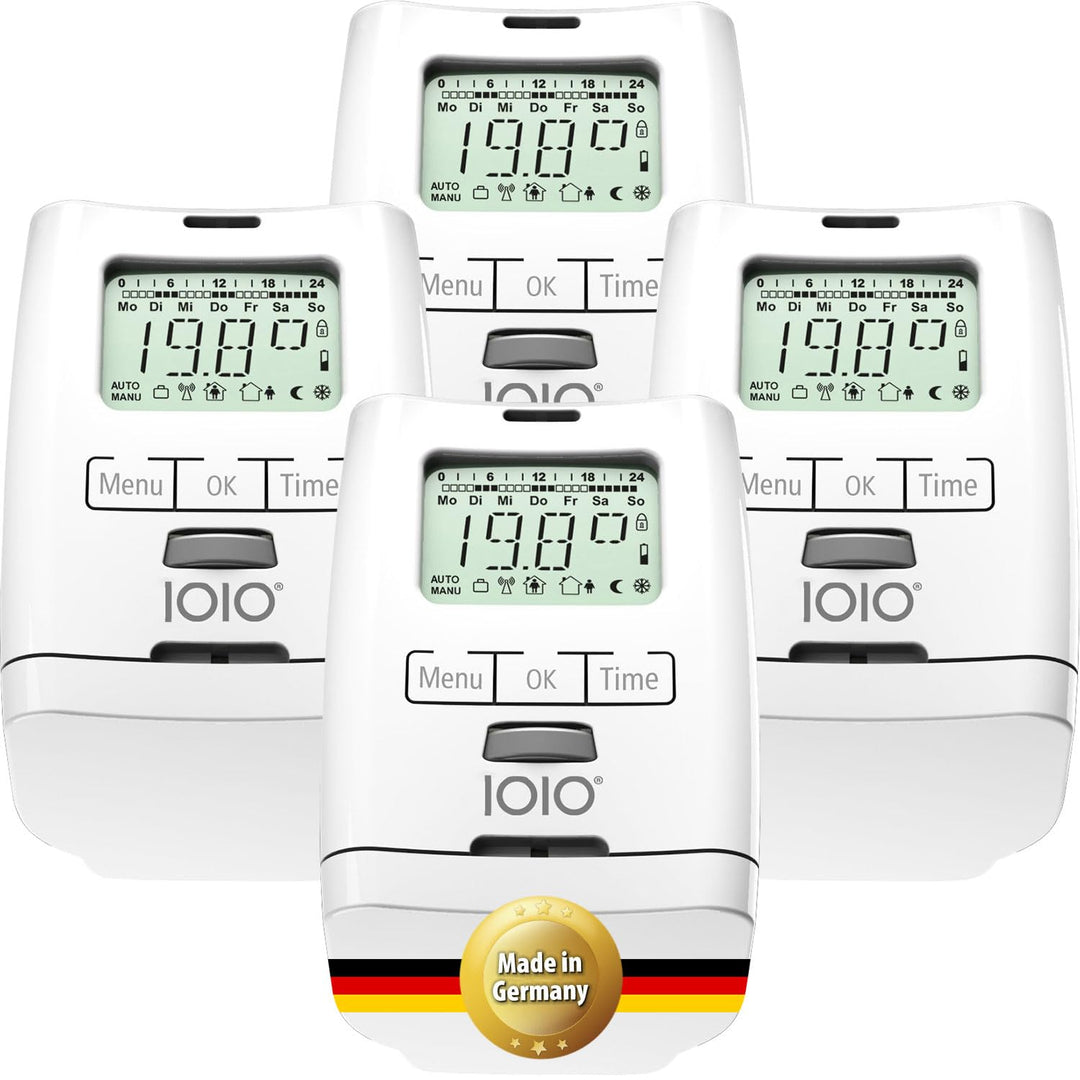 4 Stück Premium Elektronischer Heizungsthermostat HT 2000 - Thermostat Heizung programmierbar - Heiz