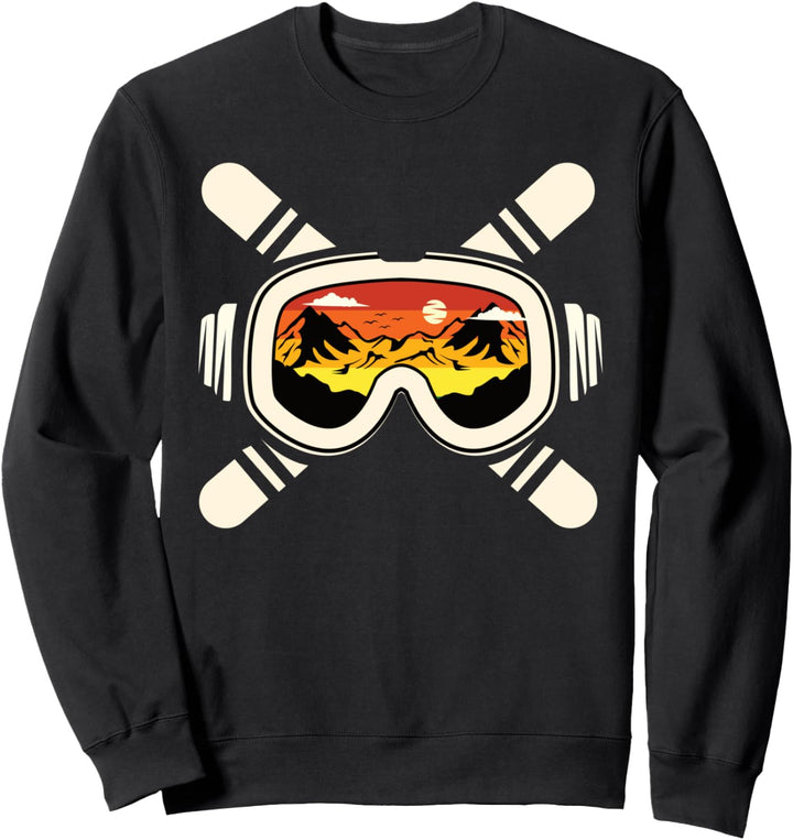 Ski Skibrille Snowboard Wintersport Sweatshirt