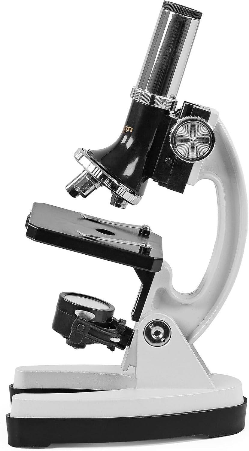 Omegon MonoView, Mikroskopier-Set, 1200x | Hochauflösendes Mikroskop für präzise Untersuchungen | In