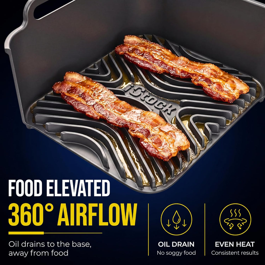 AirFlow Pro™ Ninja Airfryer AF200EU Zubehör 7,6L | 2 Silikonformen + 2 Edelstahl Grillrost Einsätze