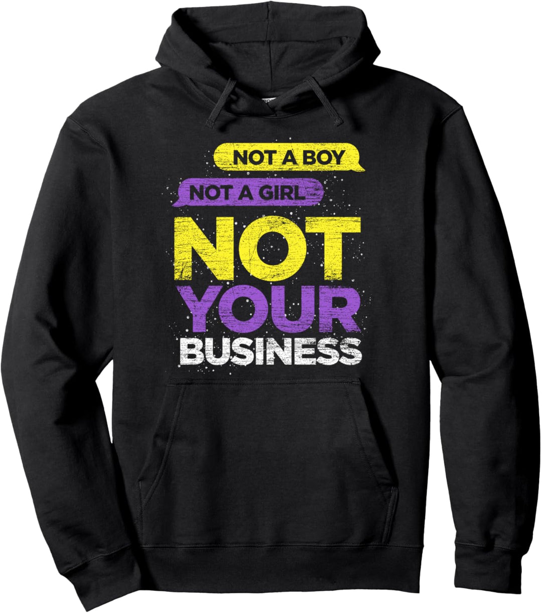 Kein Mädchen kein Junge nicht dein Problem Nicht Binär Pullover Hoodie