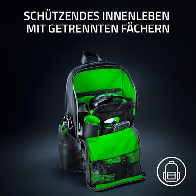 Razer Scout Backpack (15.6") - Leichter Allwetter-Toploader-Rucksack (Leichte wasser- und abriebfest