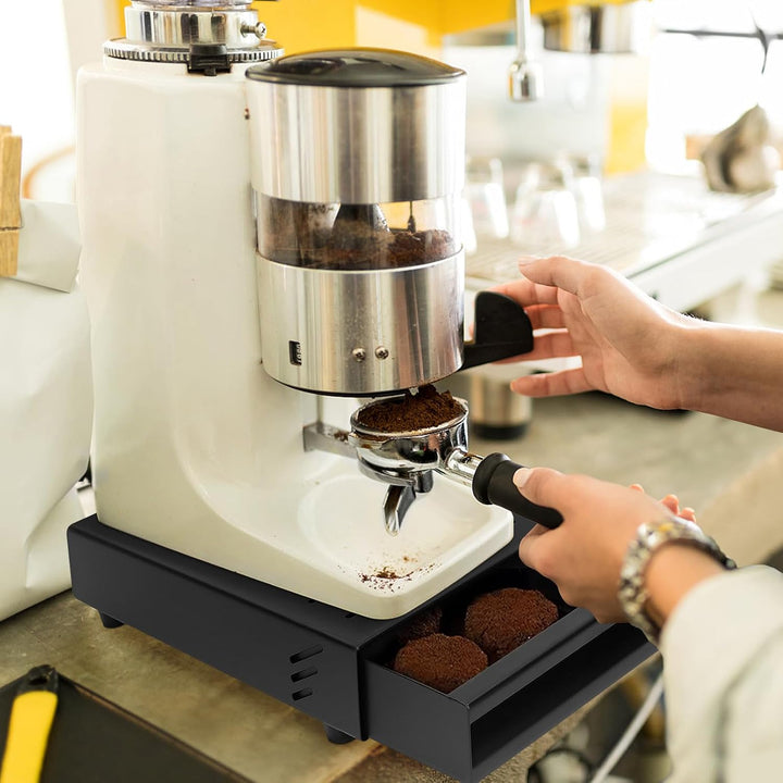 Wakects Kaffee-Klopf-Box-Behälter, Edelstahl-Gummi-Kaffeemehl-Klopf-Box-Rest-Pulver-Eimer-Schublade