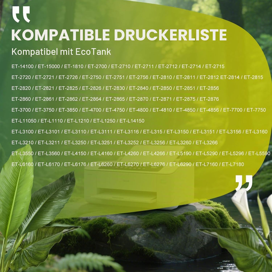 Kompatible für 104 Tinte Schwarz Ersatz für Epson 104 103 102 Tinte für Ecotank ET-2710 ET-2711 ET-2