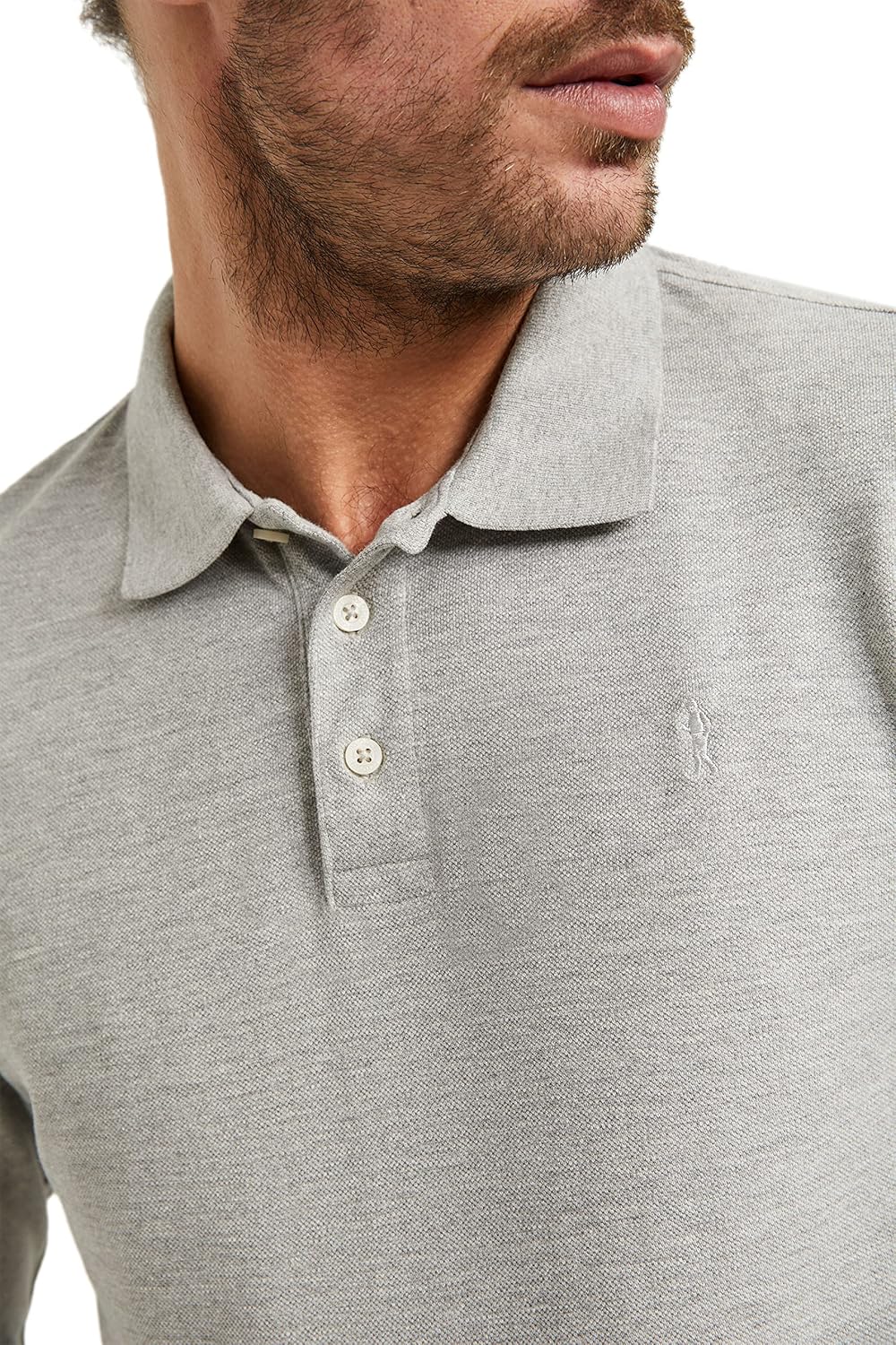 Polo Club Herren Poloshirt Kurzarm Regular Fit Baumwolle Männer Polohemd Longsleeve M Grau, M Grau