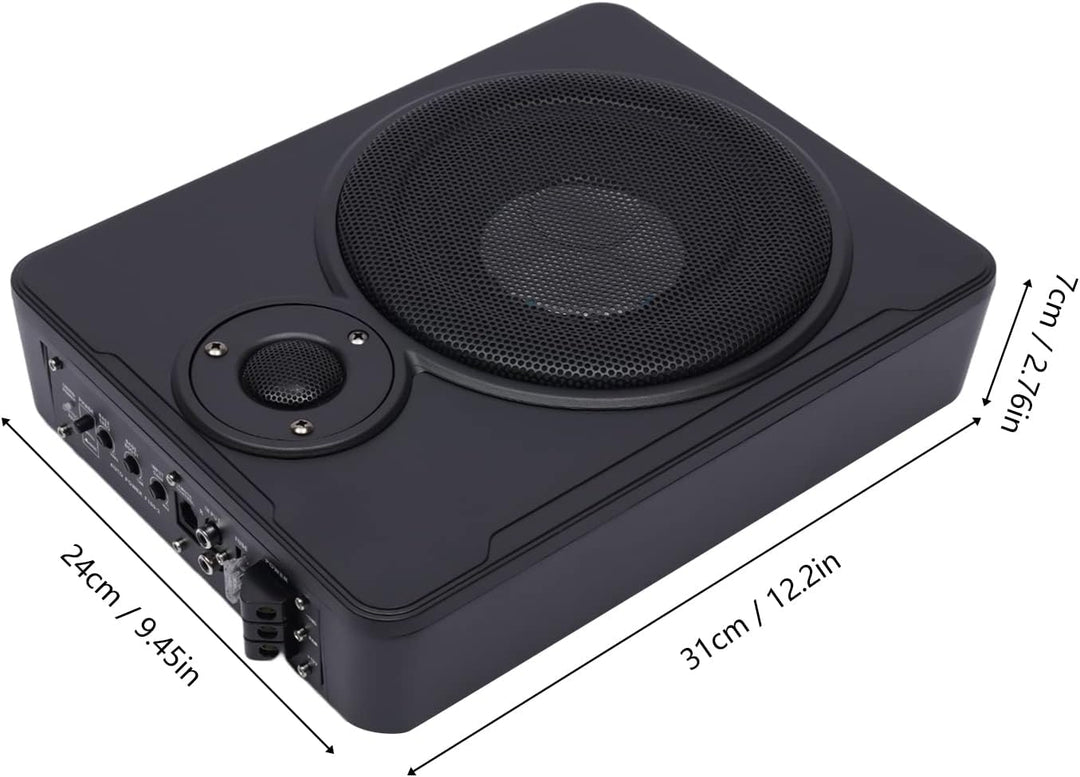 HarBin-Star Ultradünner Auto-Subwoofer mit Kabe Verbesserter Bass Aktive Lautsprecher 600W Leistung