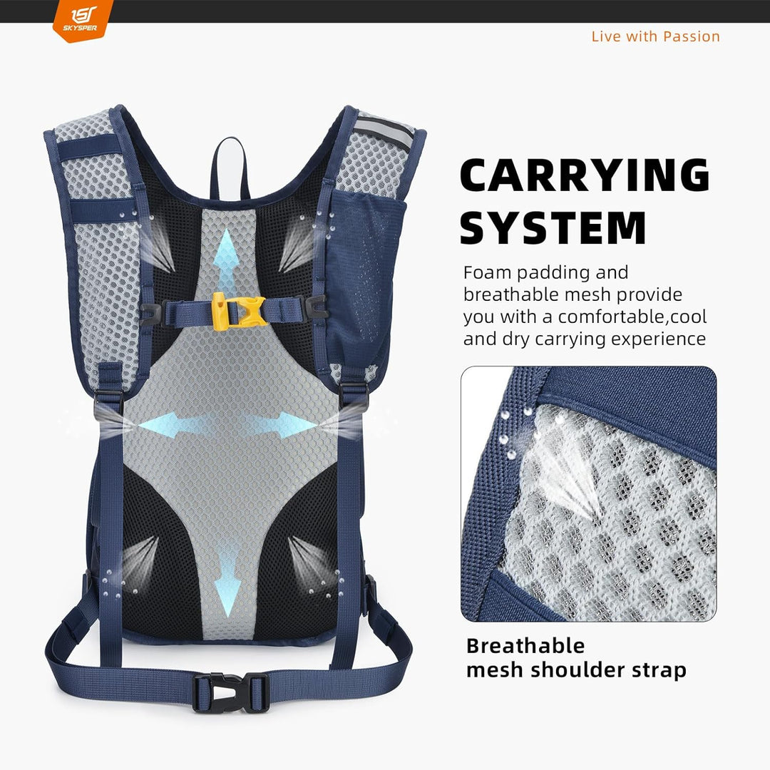 SKYSPER Wanderrucksack 15L Rucksack Klein Tagesrucksack Trekkingrucksack Travel Daypack Wandern Ruck