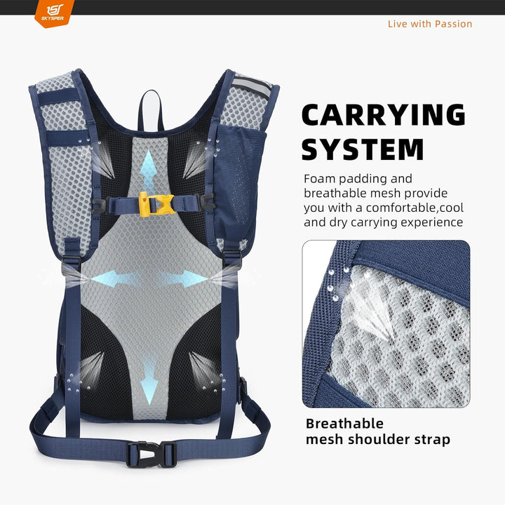 SKYSPER Wanderrucksack 15L Rucksack Klein Tagesrucksack Trekkingrucksack Travel Daypack Wandern Ruck