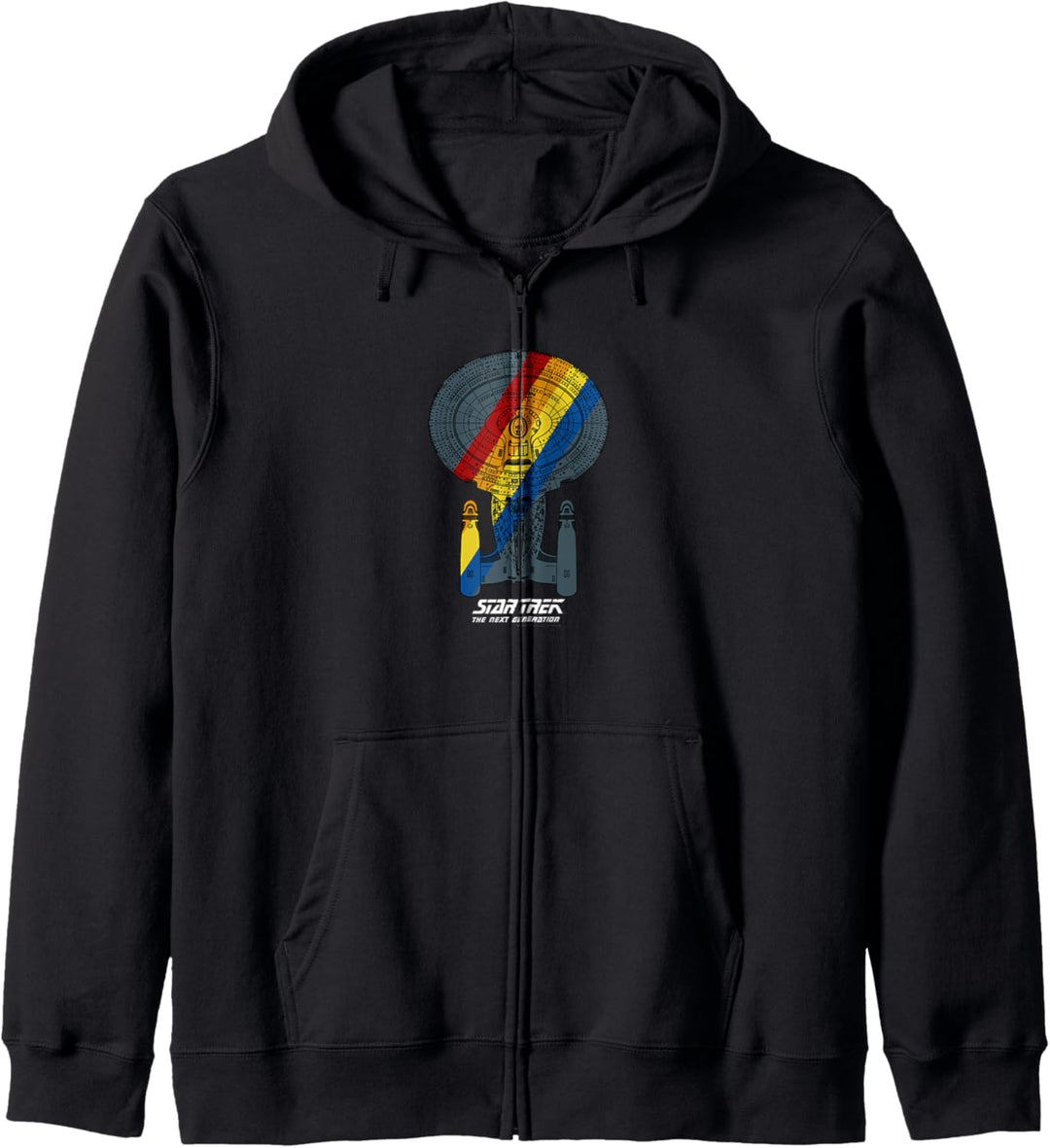 Star Trek Next Generation Retro Rainbow Ship Kapuzenjacke