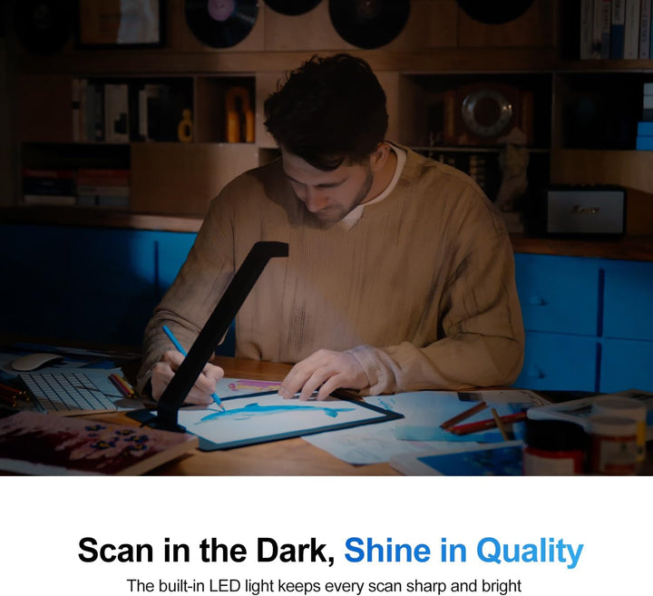 JOYUSING Scanpad100 tragbarer Dokumentenscanner, 13 MP USB-Dokumentenkamera, 1 s pro Scan, Aufnahmeg