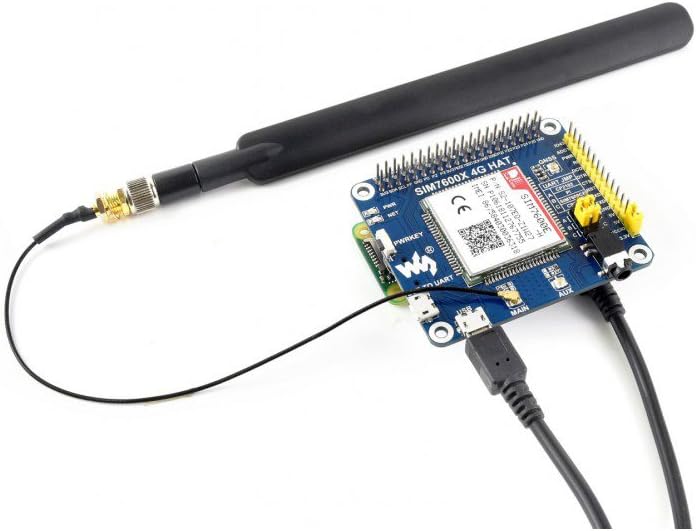 coolwell 4G/3G/2G/GSM/GPRS/GNSS Hat Based SIM7600E-H for Raspberry Pi/Jetson Nano Support LTE CAT4 f