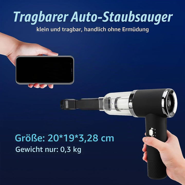 D-Lumina Handstaubsauger，15000PA kabelloser Handstaubsauger Akku mit USB-C Schnellladung，Auto Staubs