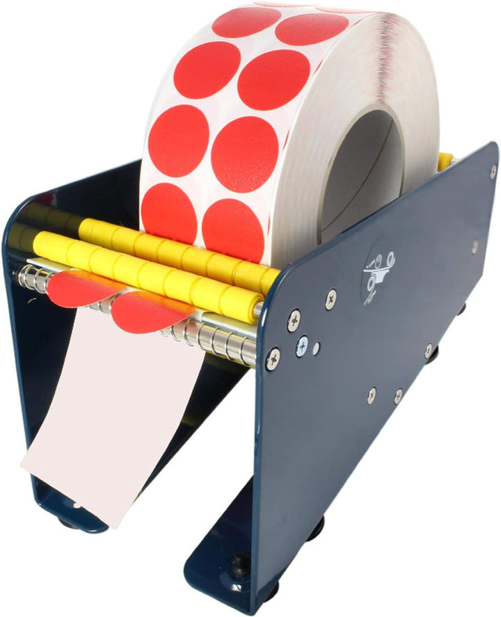 Etikettenspender | Manueller Spender für Klebepunkte & Etiketten | Nutzbreite wählbar | Mit Saugnäpf