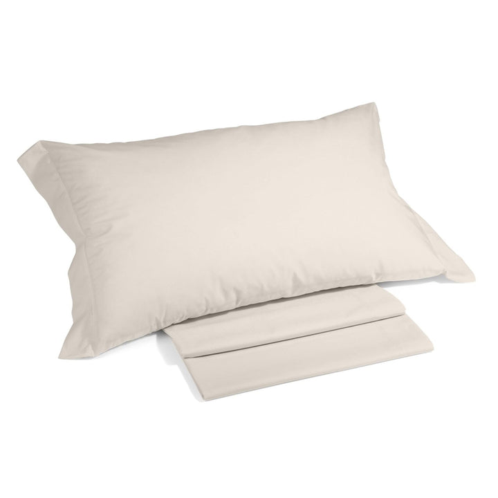 Caleffi Baumwolle einfarbig Bettwäsche-Set, Elfenbein, Einzelbett Einzelbett Elfenbein, Einzelbett E