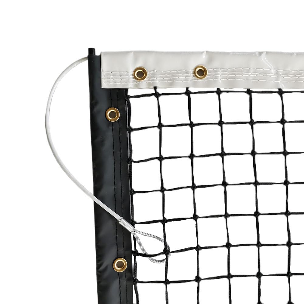 JINLUN Standard-Tennisnetz, robustes Outdoor-Tennisnetz, 12,7 m breit, 1,07 m hoch, HDPE-Netz, Schwa