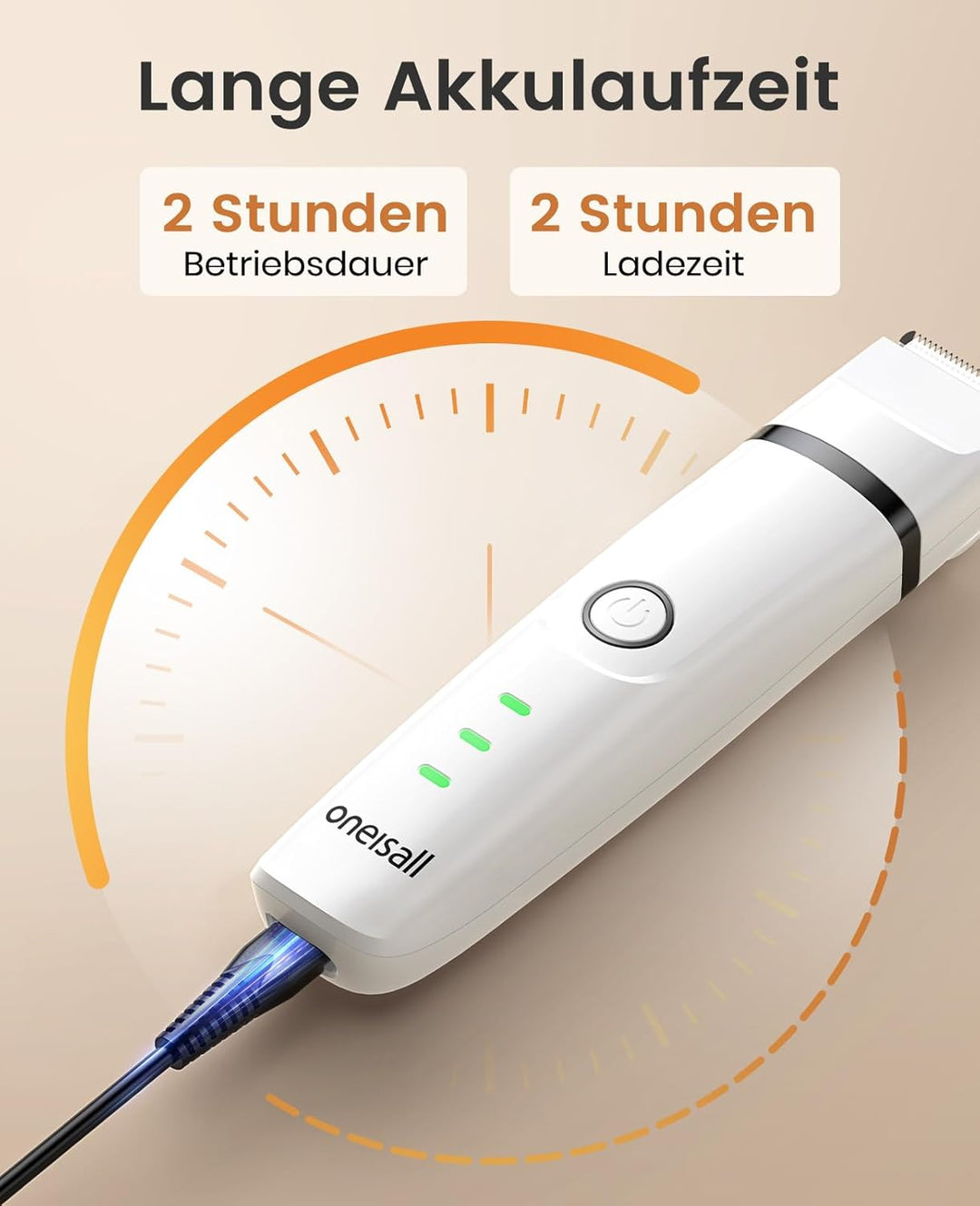 oneisall 3 in 1 Schermaschine Katze Hunde Set, Leise Katzenrasierer Profi Haarschneidemaschine für K