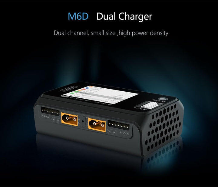 ZIJUNYUAN ToolkitRC M6D 500W 15A DC Dual Channel Mini Smart Ladegerät Entlader Für 1-6S FPV Modell