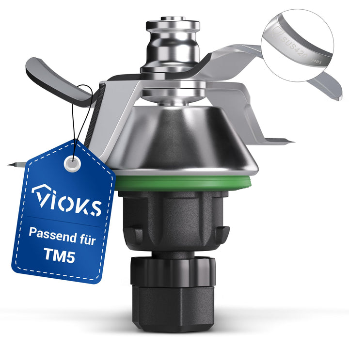 VIOKS Thеrmomix TM5 Ersatzmesser aus Edelstahl SUS420 Ersatz für Vоrwerk Thеrmomix TM5 Messer - Vоrw
