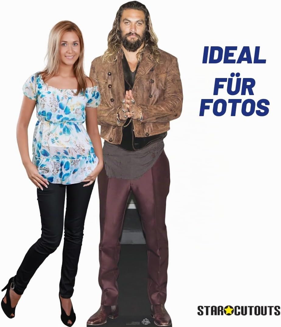 STAR CUTOUTS Jason Momoa Aussparung mit Mini-Tischplatte, Pappe, Mehrfarbig, Lifesize